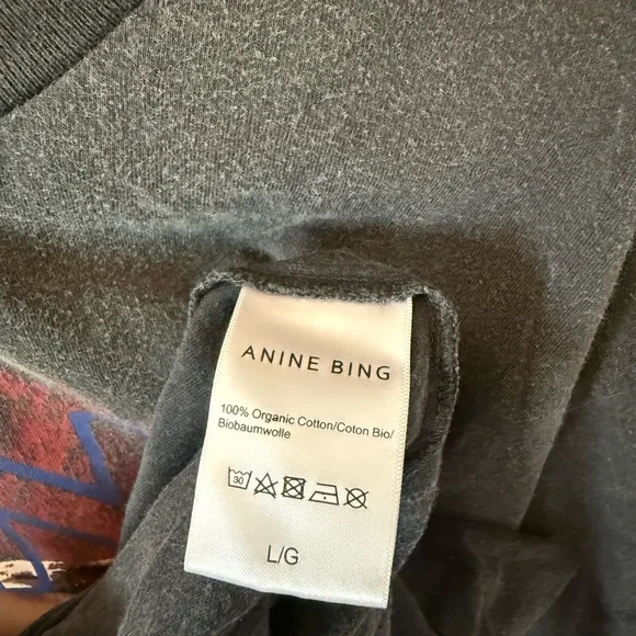 Anine Bing Charcoal Crewneck Sweatshirt - Picture 3 of 3